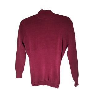 Peruvian Connection Red Turtleneck Women's‎ Sweater Size Small